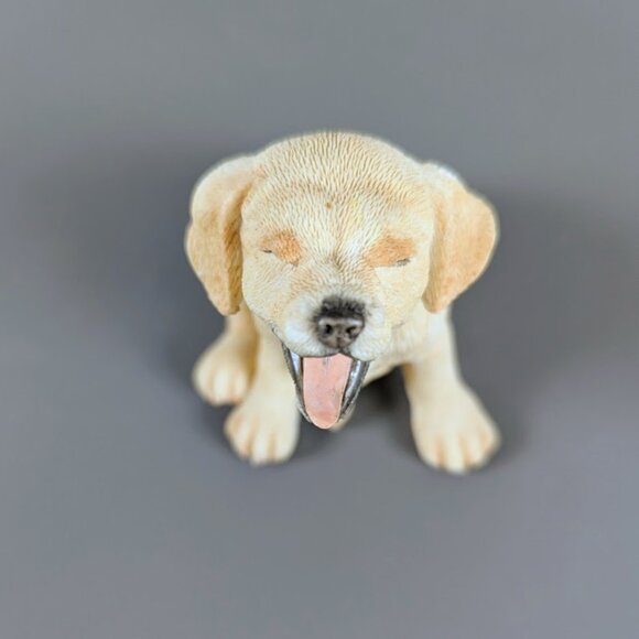 Golden Labrador Retriever Puppy Yawning Figurine, COUNTRY ARTISTS, England - Picture 4 of 4